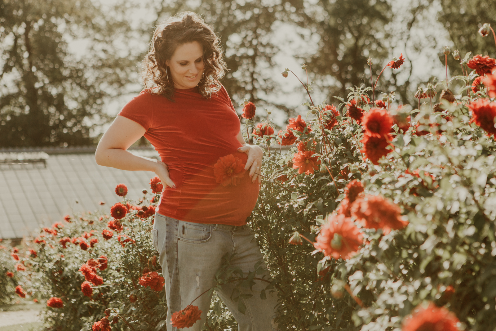 zwanger bloemen shoot